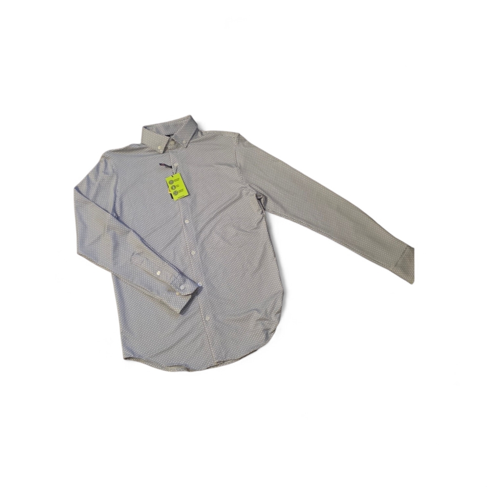Murano Light Blue Micro-Pattern Button-Down Shirt